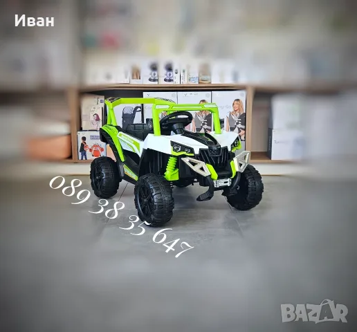 ТОП ЦЕНА!НОВО!Акумулаторен джип/UTV Gobi Go GREEN с 12 V батерия,USB,Функция люлеене