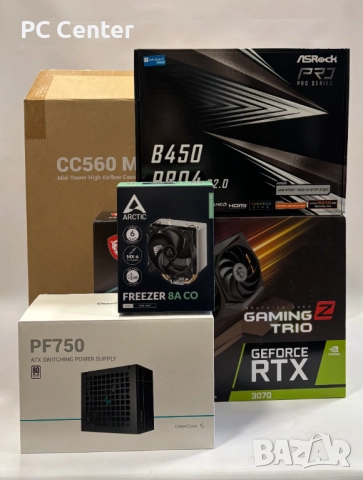 Геймърски компютър AMD Ryzen 5 5500, RTX 3070 8GB, 16GB ram, снимка 8 - Геймърски - 52909784