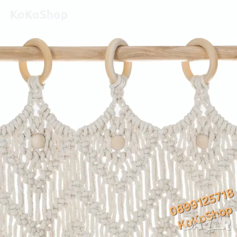 Макраме завеса врата –100х200 см./ бохо стил, памук, снимка 3 - Декорация за дома - 50108013