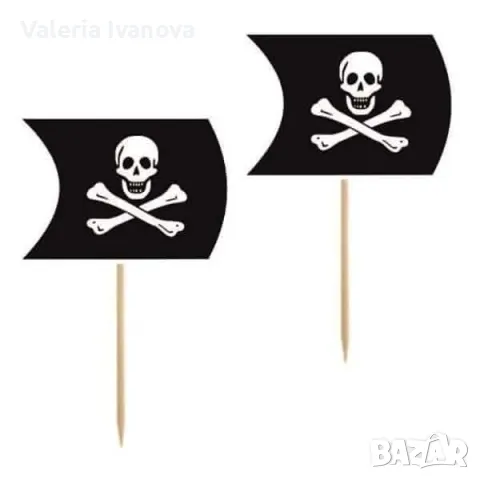 Комплект топери Пиратско знаме, 6 броя 99944
