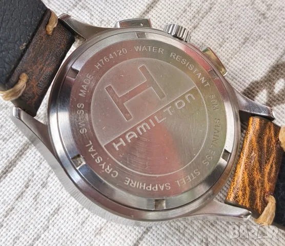ПРОДАВАМ РЯДЪК ВОЕНЕН ПИЛОТСКИ ХРОНОГРАФ - HAMILTON KHAKI, снимка 4 - Мъжки - 55804789