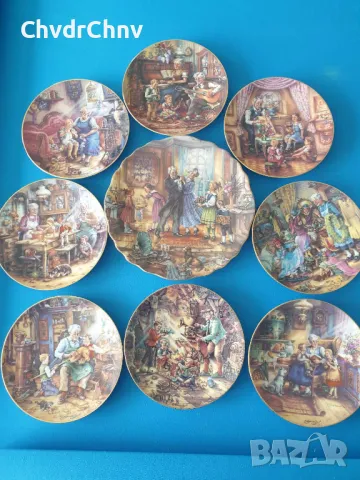 9бр Weimar Бавария/немска колекционерска декоративна порцеланова чиния-картина/деца