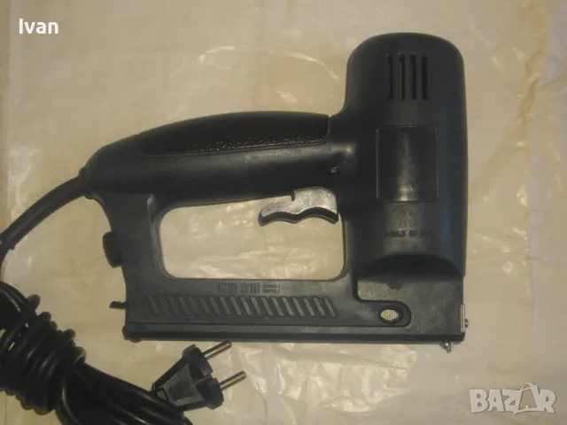 Немски Електрически Дърводелски Тапицерски ТАКЕР КОМБИНИРАН скоби пирони до 16мм ОТЛИЧЕН Top Craft , снимка 11 - Други инструменти - 47601706