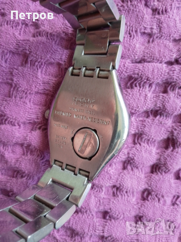 часовник swatch швейцарски с батерия, снимка 3 - Мъжки - 44822337