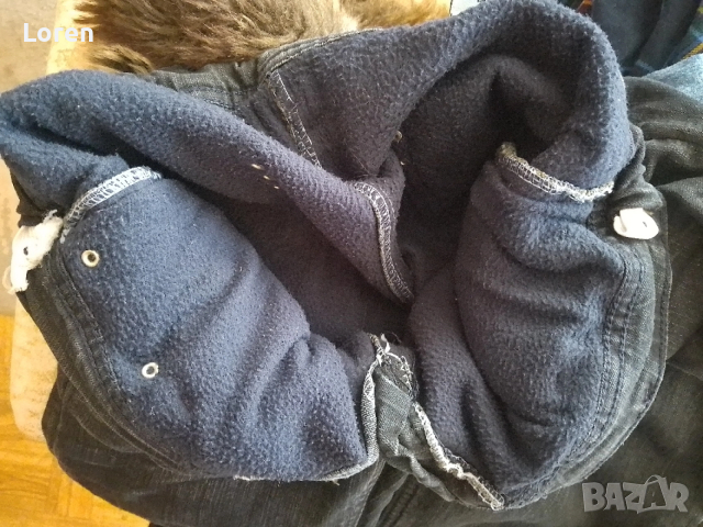 Топли ватирани детски дънки с пайети по джобовете, снимка 12 - Детски панталони и дънки - 43285777