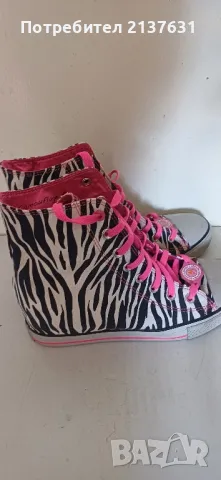 ДАМСКИ КЕЦОВЕ  - ПРИНТ с РОЗОВО - N 40, снимка 3 - Кецове - 50322612