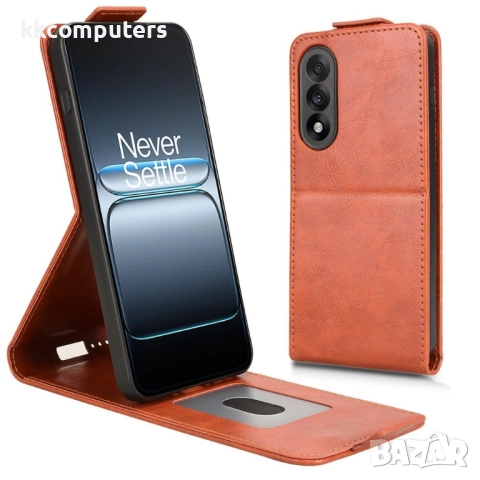 OnePlus Nord 5 5G / OnePlus Ace 5 Ultra 5G - Кожен калъф с магнитен клип, Стенд и Холдер за Карти (Ч, снимка 3 - Калъфи, кейсове - 51929535