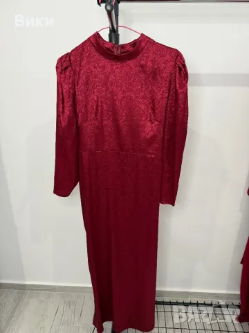 Дълга червена рокля , снимка 13 - Рокли - 48399870