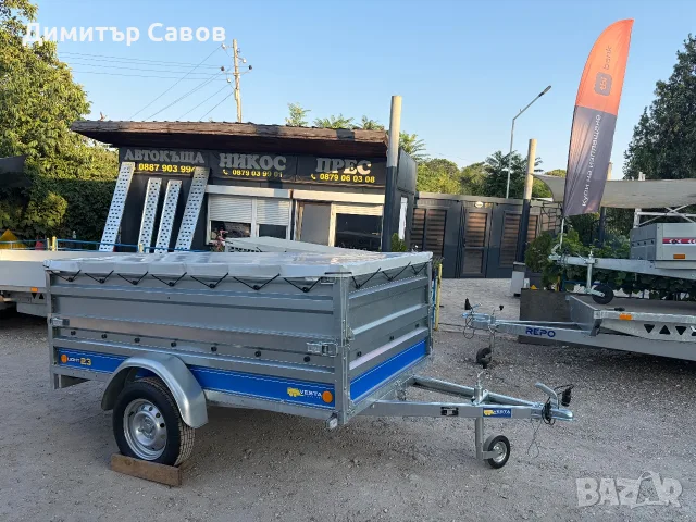 Туристическо, самосвално ремарке VESTA LIGHT 23 с допълнителни канати и плосък брезент