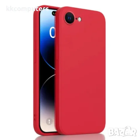 Силиконов кейс bSmart Silicone Soft Cover, За iPhone 16e, Червен