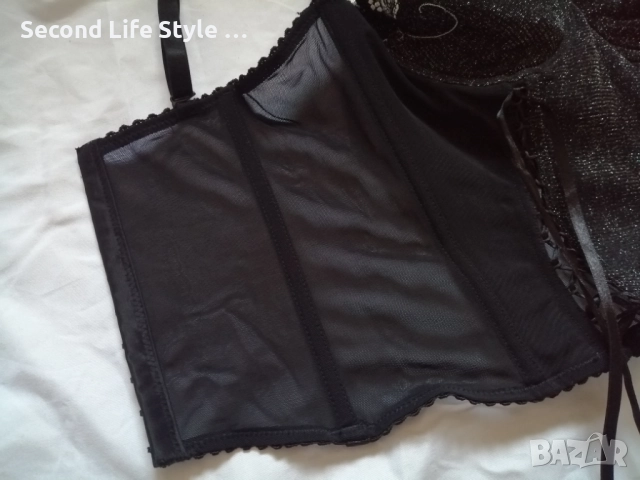 85C блестящ прозрачен корсет бюстие с бродерия цветя Milanni, снимка 5 - Корсети, бюстиета, топове - 52954415