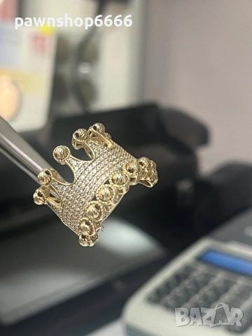 Златен пръстен 14 карата, снимка 6 - Пръстени - 51742901