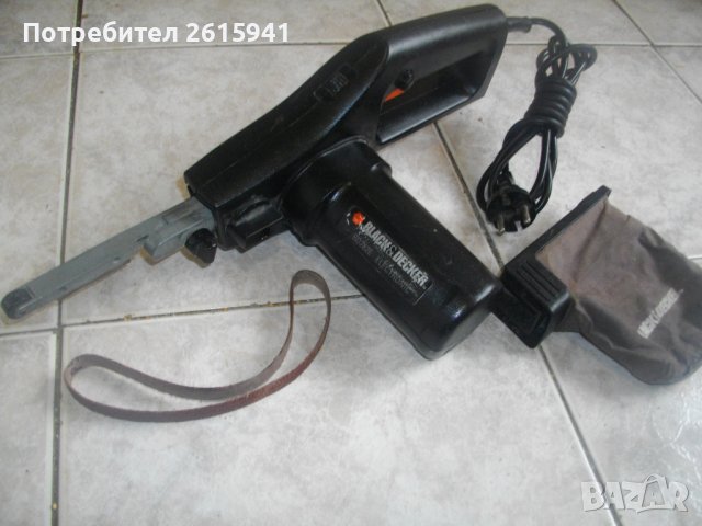 300W-1,4A-Made in ENGLAND-Black Decker BD282 E Electronic-Английски Мини Лентов Шлайф-Ел.Пила-Оригин, снимка 6 - Други инструменти - 40184054