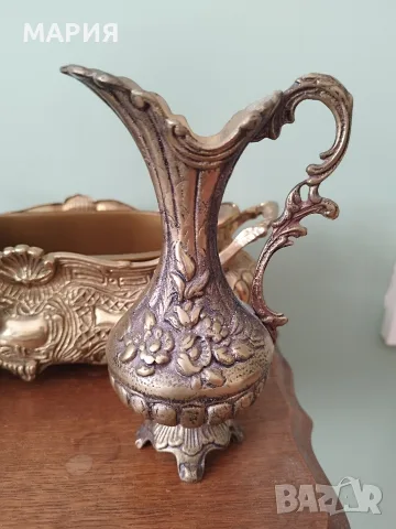 Старинна месингова жардиниера / кашпа в стил Louis XV, снимка 9 - Антикварни и старинни предмети - 55966108