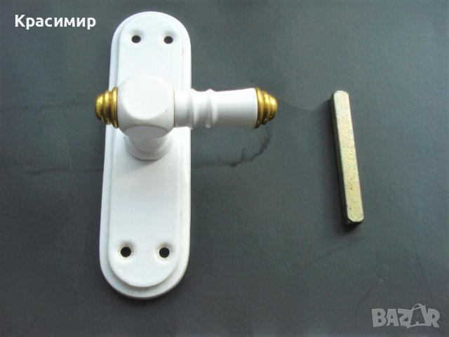 Дръжка за прозорец, бяла оливка /месинг 
