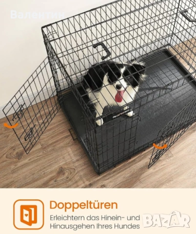 Сгъваема метална клетка за кучета, снимка 3 - За кучета - 53161380