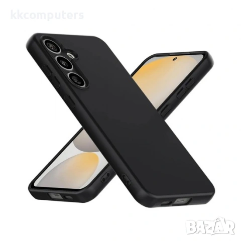 Силиконов кейс iPaky матиран, За Samsung Galaxy S26 Plus, Черен и Протектор, снимка 2 - Калъфи, кейсове - 53496171