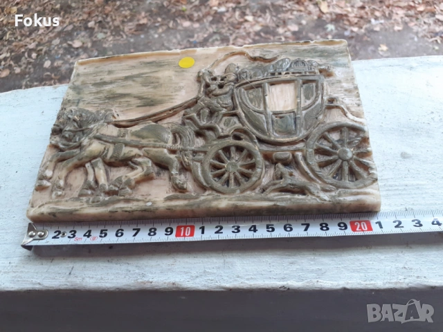 Релефно старо восъчно пано за стена, снимка 5 - Антикварни и старинни предмети - 53461033