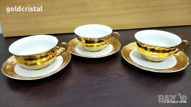 стар български порцелан чаени чаши барок , снимка 3 - Антикварни и старинни предмети - 21899109