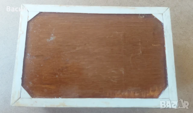 Стара дървена кутия за бижута седеф Интарзия, снимка 2 - Антикварни и старинни предмети - 50904524