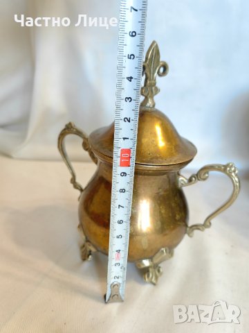 Разкошна Старинна Бронзова Княжеска Захарница Края на 19 век, снимка 5 - Антикварни и старинни предмети - 41972345