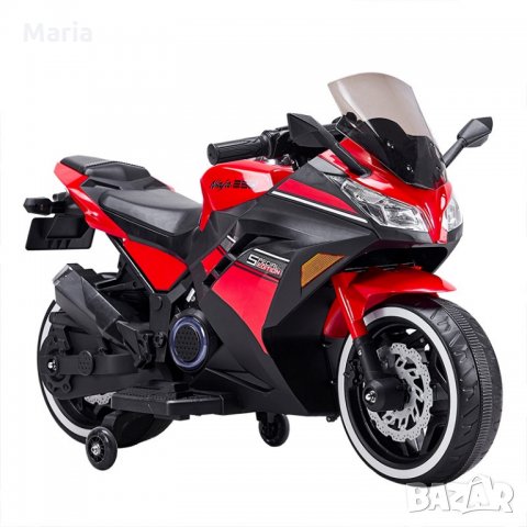 Акумулаторен МОТОР Kawasaki Ninja меки гуми с Кожена седалка 12V, снимка 14 - Други - 34368673