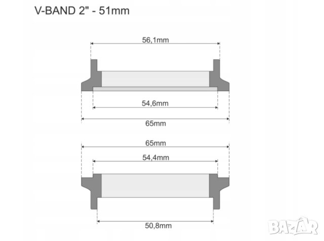 V-BAND скоба с фланци скоби v band турбо генерация гейт, снимка 12 - Аксесоари и консумативи - 34156483