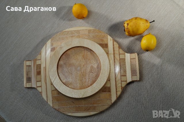 Дървена купа с дръжки, снимка 13 - Други - 40359045