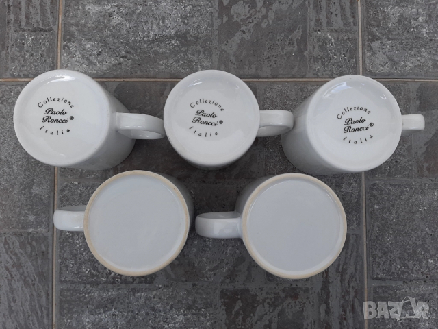 Чаши за чай кафе керамични – бели 6бр., снимка 2 - Чаши - 51625695