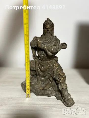 Старинна китайска бронзова статуетка, снимка 2 - Статуетки - 48478498