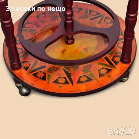 Глобус бар стойка за вино, евкалиптово дърво Код P358, снимка 4 - Декорация за дома - 49804674