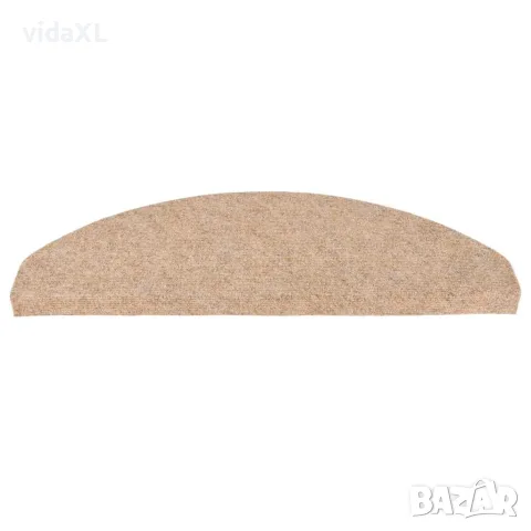 vidaXL Самозалепващи стелки за стъпала, 30 бр, бежови, 65x22,5x3,5 см, снимка 4 - Изтривалки - 56147147