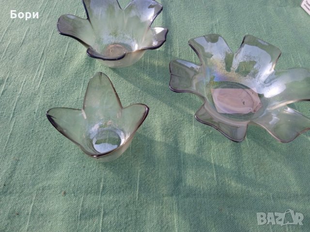 Стари български стъклени купи  3 броя