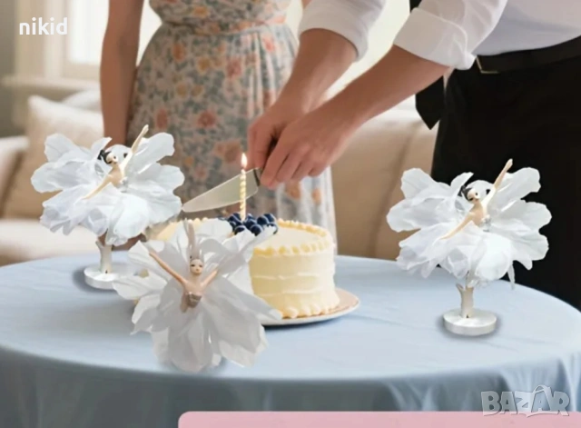 Балерина в танц с тюл пластмасова фигурка за игра и украса на торта играчка топер, снимка 4 - Фигурки - 53102830