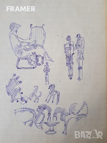 Димитър Казаков НЕРОН 1933-1992 Из дневници 1985 ТРИПТИХ, снимка 6 - Картини - 42342534