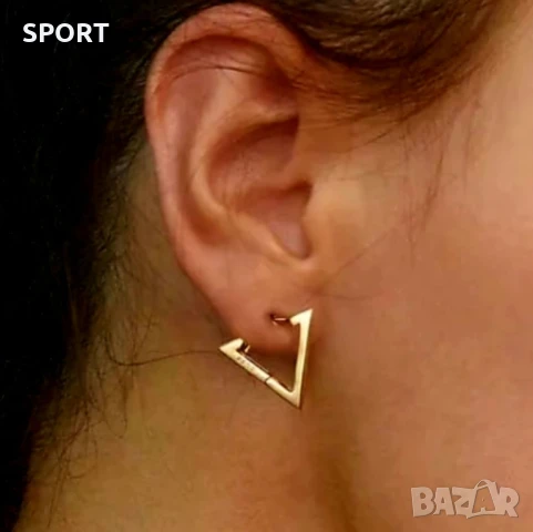 Сребърни миниатюрни обеци със златна баня 