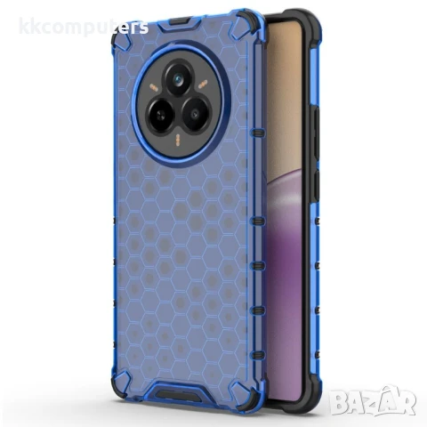 Realme 14 Pro 5G Силиконов Калъф Honeycomb TPU и Протектор, снимка 4 - Калъфи, кейсове - 50745532