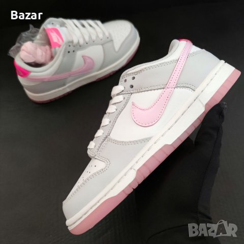 Nike Dunk Pink Нови Дамски Обувки Розови Сиви Маратонки Размер 37 37.5 Номер 23.5см Стелка Женски, снимка 8 - Маратонки - 41421444