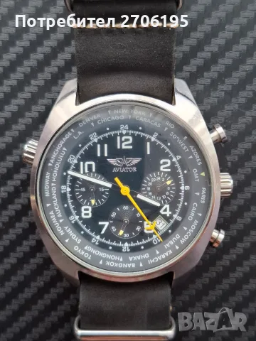 Мъжки часовник Aviator World Time Chronograph