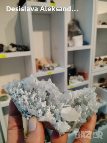 Планински кварц с калцит от Мадан , снимка 1