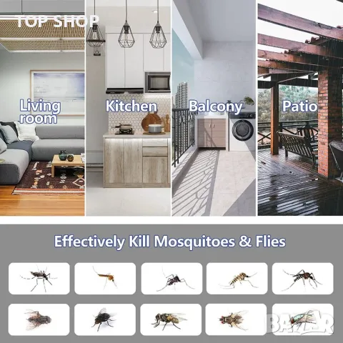 Нова Лампа за убиване на комари електрически убиец срещу насекоми, снимка 5 - Други стоки за дома - 49292077