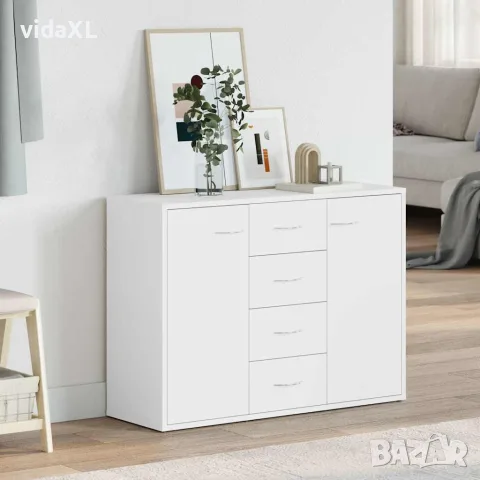 vidaXL Бюфет, бял, 88x30x65 см, инженерно дърво, снимка 2 - Бюфети - 56147752