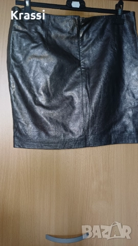 Пола естествена кожа  Gestuz 38 нова, снимка 2 - Поли - 52341596