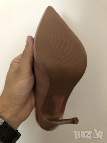 Елегантни лачени обувки на висок ток ASOS DESIGN (Nude / Телесен цвят), снимка 5 - Дамски обувки на ток - 55969423