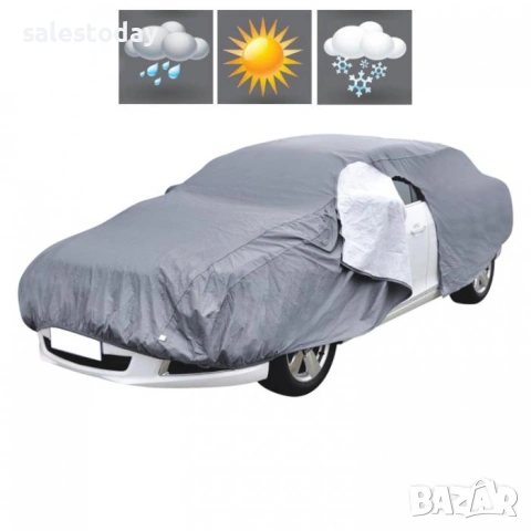 Водоустойчиво покривало за кола с цип за врата и джобове за огледала, Car cover, M, L, XL, XXL, снимка 2 - Аксесоари и консумативи - 53795876