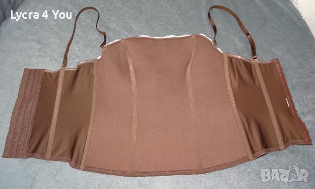 75В лъскав кафяв сатенен корсет , снимка 18 - Корсети, бюстиета, топове - 42488683