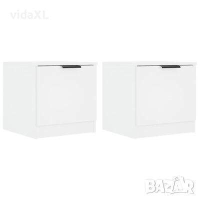 vidaXL Нощни шкафчета, 2 бр, бели, 40x39x40 см(SKU:811197, снимка 1