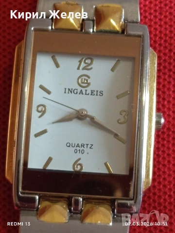 Модерен дизайн дамски часовник INGALEIS QUARTZ стил и елегантност 53748, снимка 2 - Дамски - 53674612