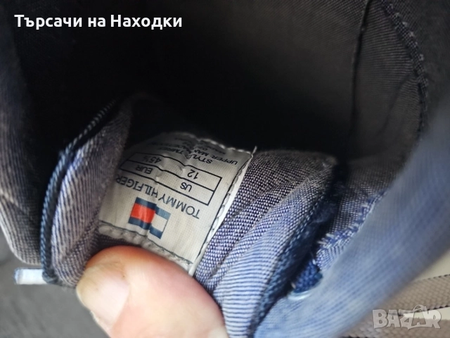 €119 Мъжки спортни обувки Tommy Hilfiger – размер 45 (UK 11), в добро състояние, снимка 7 - Кецове - 52114265