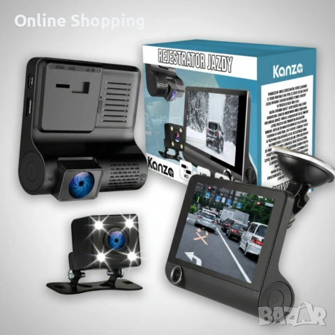 Видеорегистратор със задна камера, помощ при паркиране и сензор за движение, снимка 4 - Аксесоари и консумативи - 53327258
